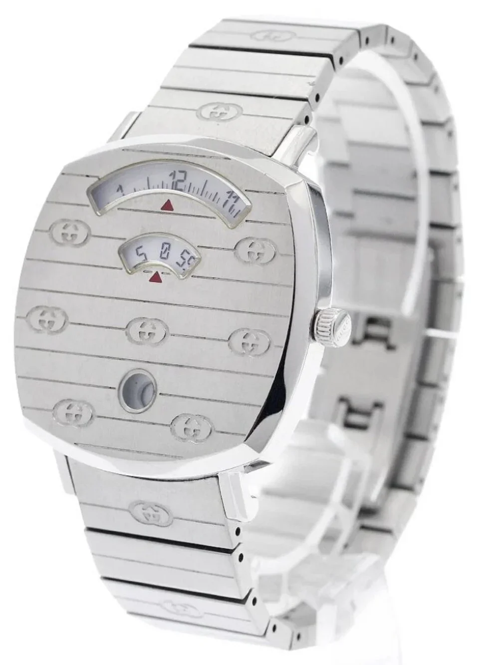 GUCCI Grip watch 157.4/YA157401 Date white Dial Quartz Boy's Watch